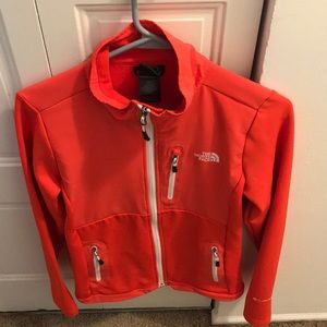 Orange North Face Zip Up
